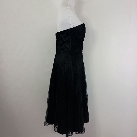 Vintage 90s Scott McClintock Black Floral Mini Dress Size 8 - Picture 6 of 13